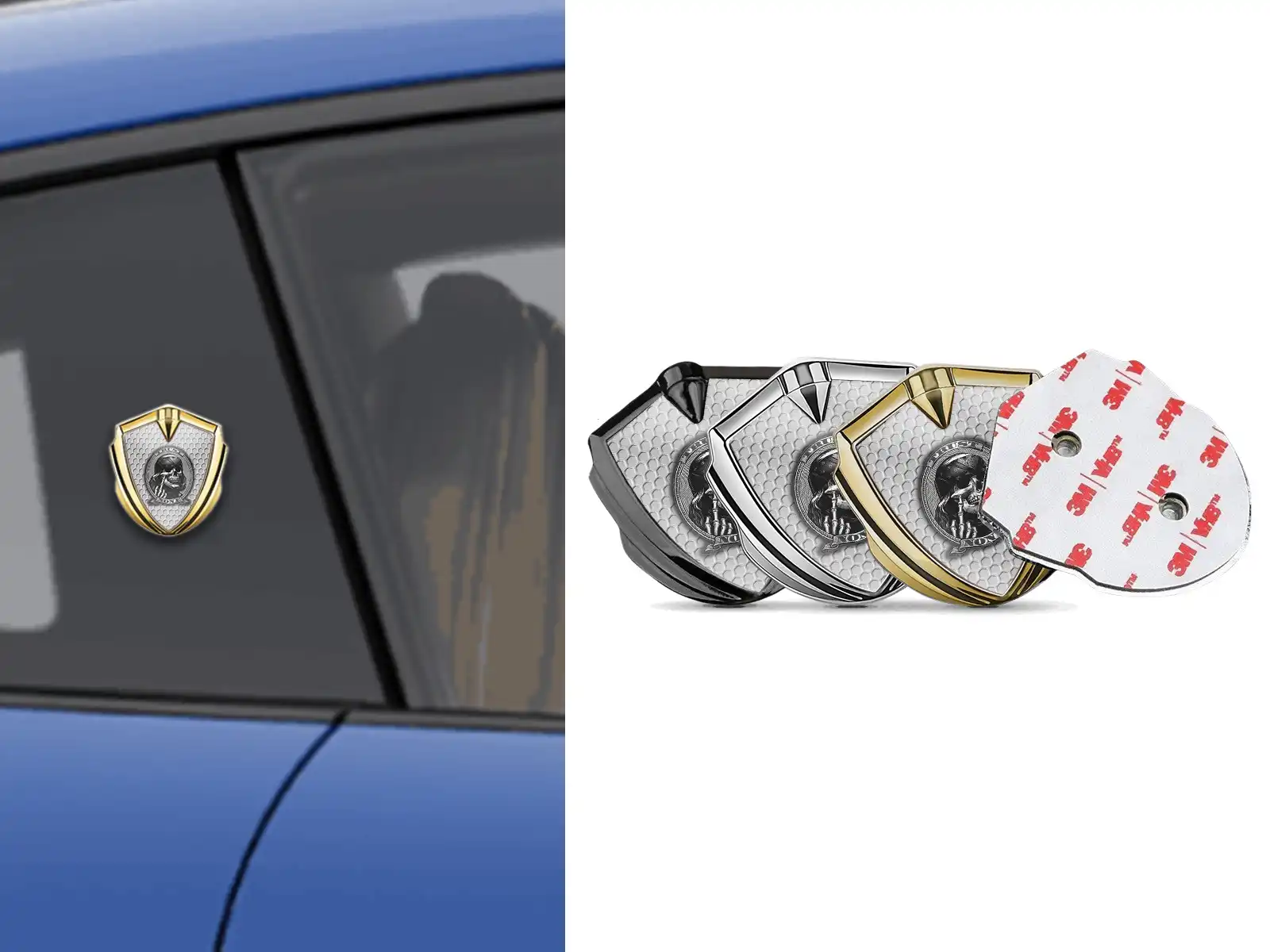 Metal Emblem Badge Minimal Style Universal Fit
